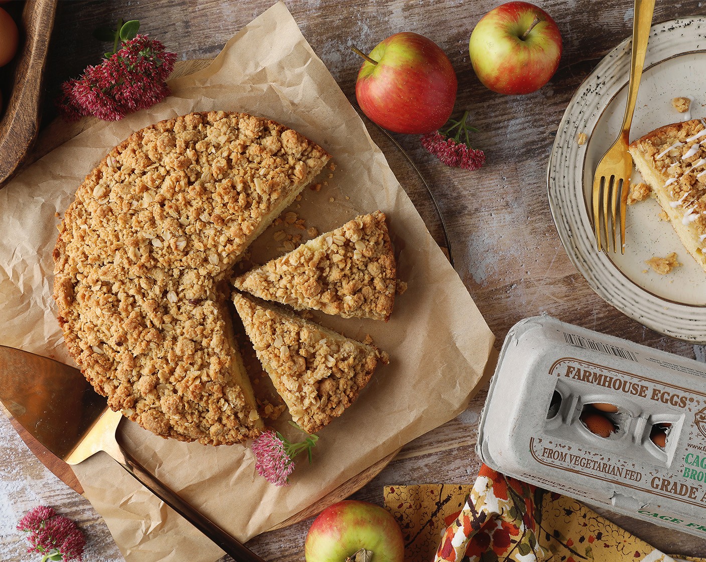 Apple Cake with Irish Cream Glaze