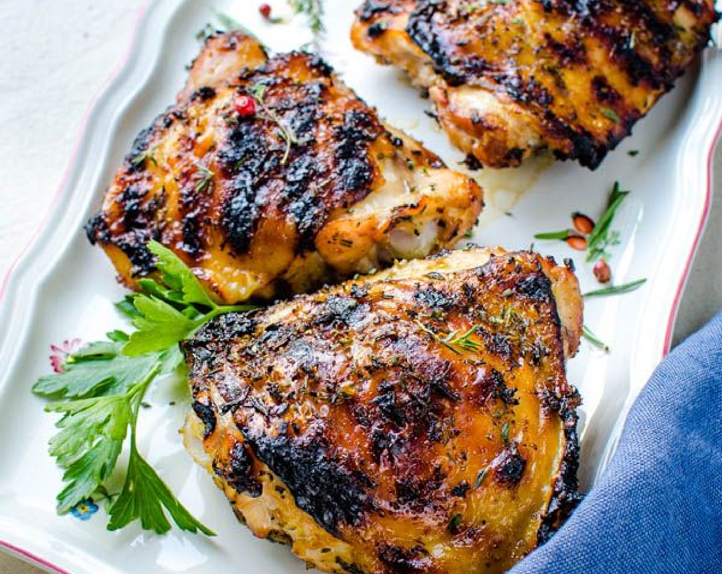 Grilled Chicken Thighs with Herb Dry Rub