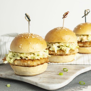 Crispy Chicken Sliders with Wasabi Slaw Recipe | SideChef