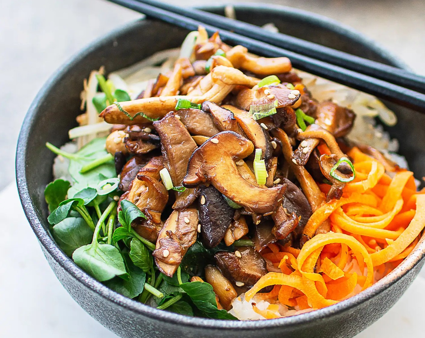 Wild Mushroom Donburi (Rice Bowl)