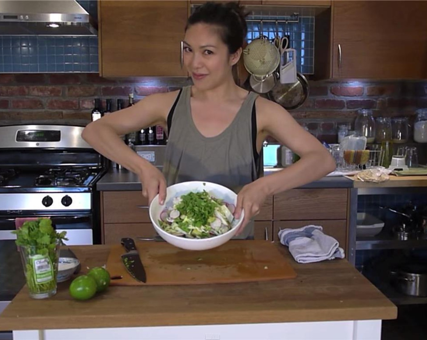 step 4 Roughly chop the Fresh Cilantro (1 handful) and add to the bowl.