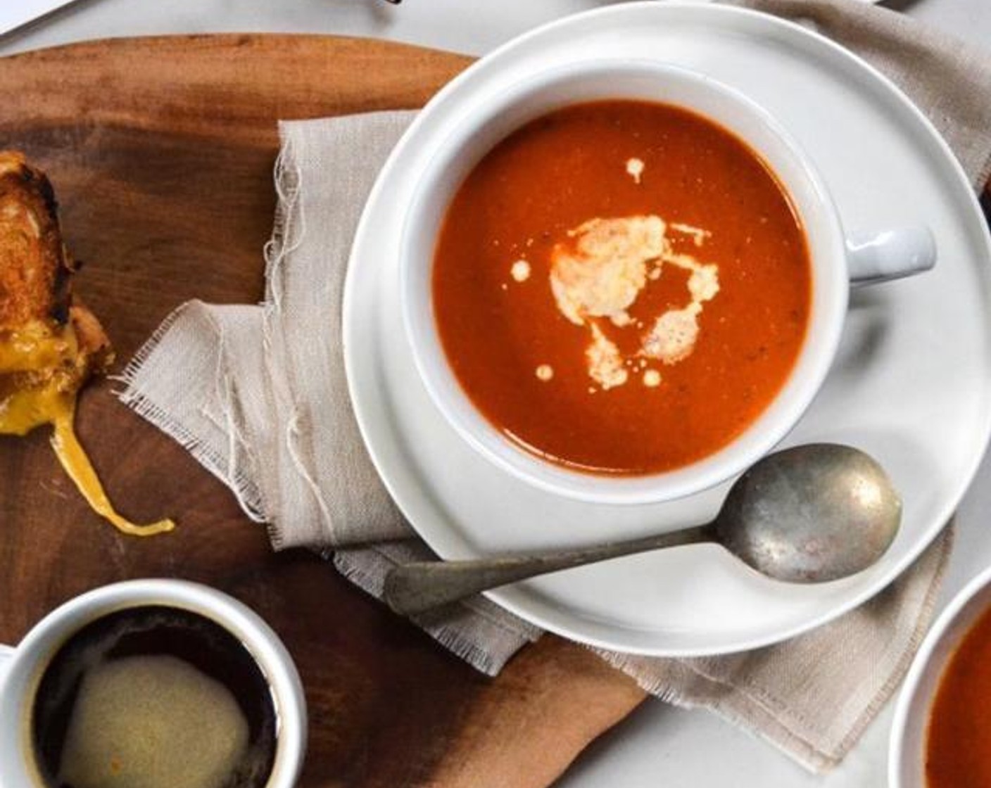 Tomato Soup with Grilled Cheese