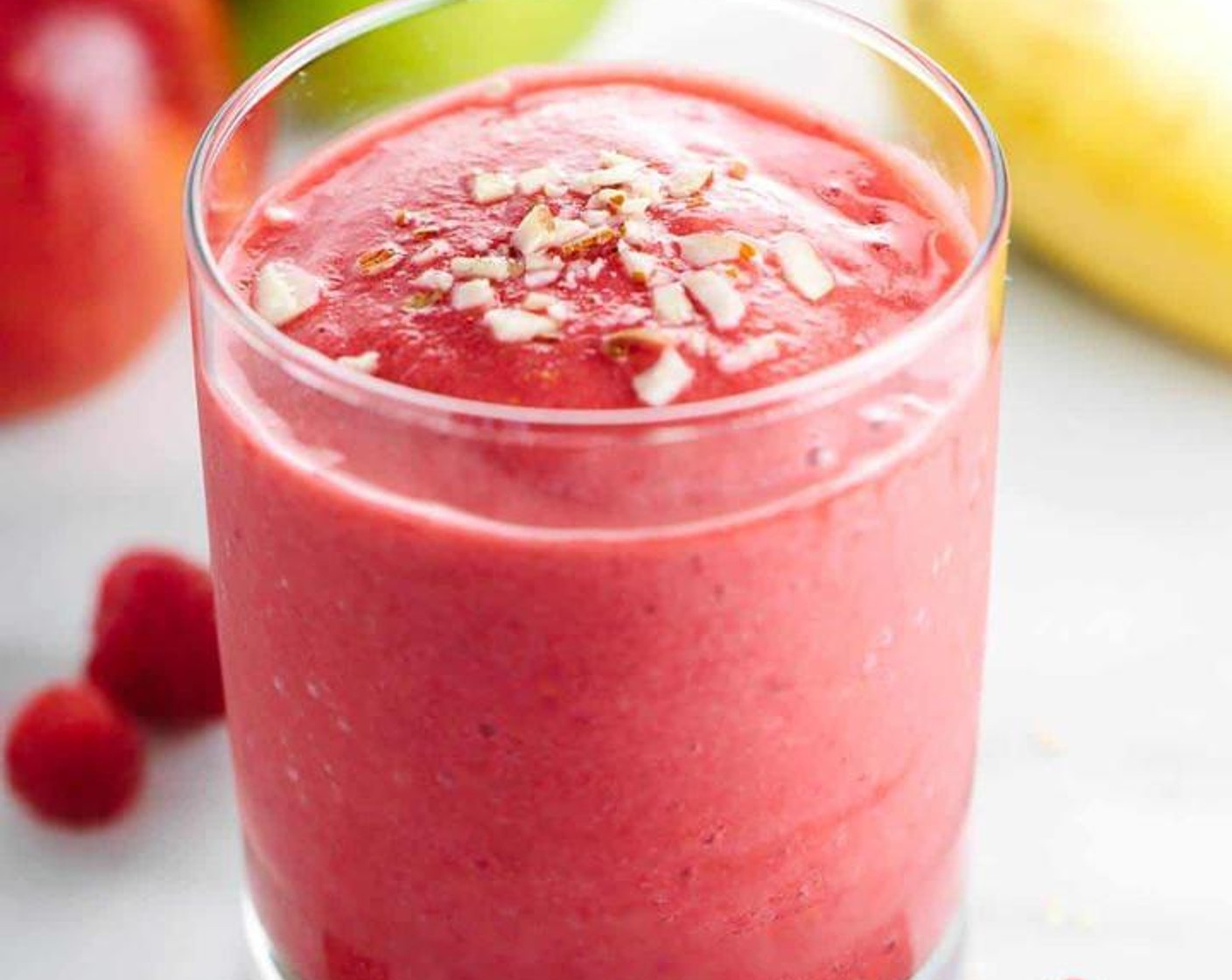 Apple Smoothie with Raspberries