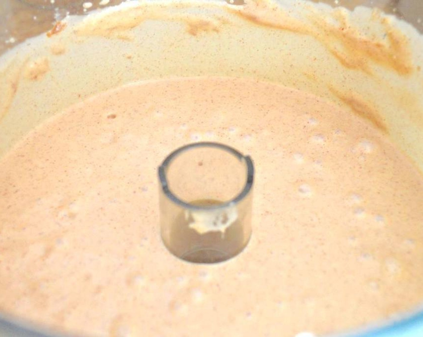 step 1 Set up a food processor and combine Bananas (3), Plain Greek Yogurt (1 cup), Almond Butter (1/2 cup), Ground Cinnamon (1/4 tsp), Honey (1/2 Tbsp) in its bowl. Puree it all until it is creamy and completely smooth.