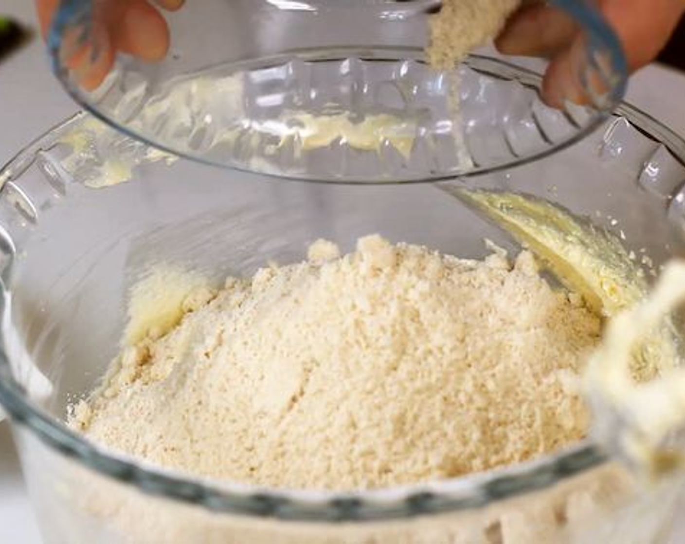 step 4 Stir in Almond Flour (1 cup) and Baking Powder (1 tsp) until well combined.