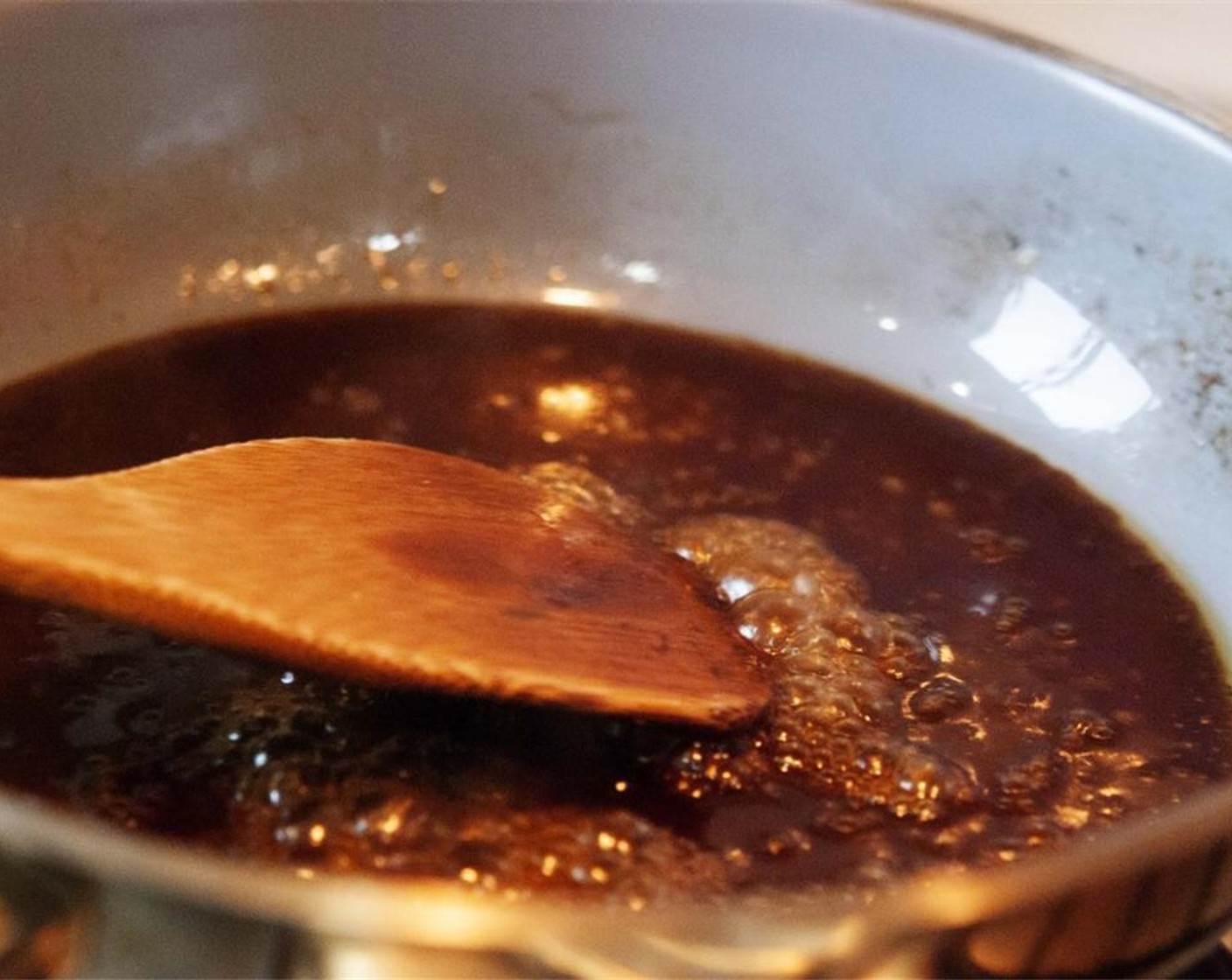 step 3 Add the Balsamic Vinegar (3 Tbsp) to the skillet, stir and let it evaporate, cooking on high for a couple of minutes.