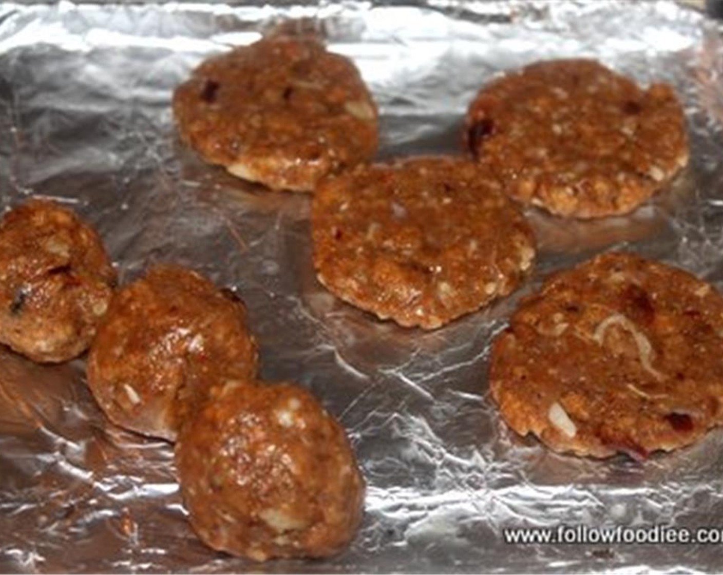 step 8 Bake patties in the preheated oven. Bake for 10 minutes on one side, flip it over to the other side and bake for another 10 minutes.