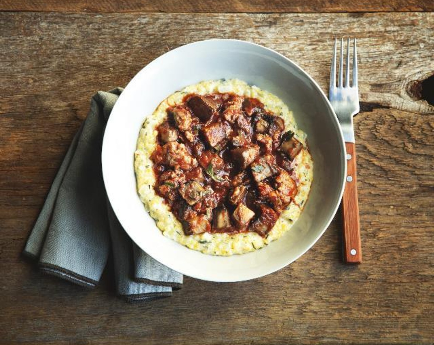 Turkey Italian Sausage with Grana Padano Polenta