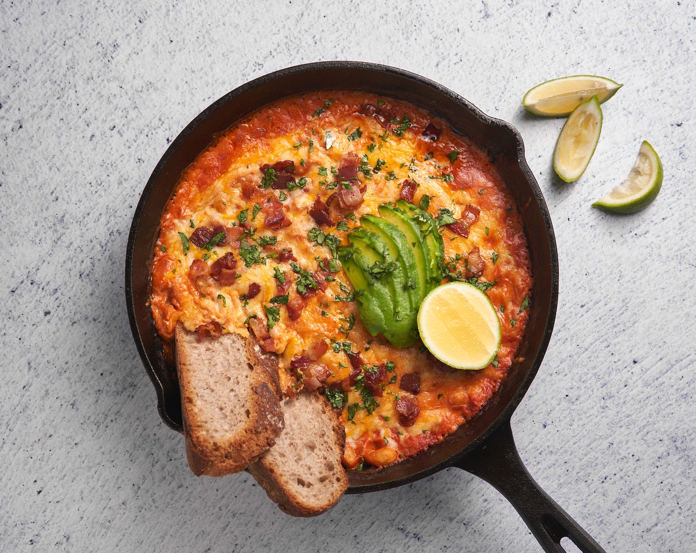 Cheesy Tomato Bacon Bean Dip