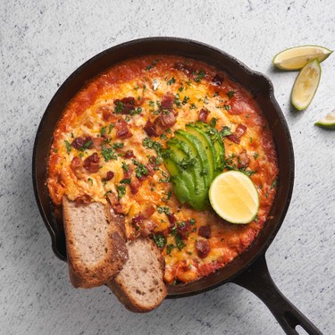 Cheesy Tomato Bacon Bean Dip Recipe | SideChef