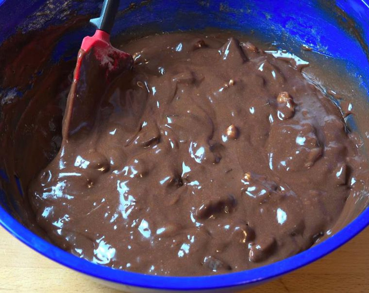step 4 Add Chopped Nuts (3/4 cup) and Semi-Sweet Dark Chocolate (1 cup). Mix to combine.