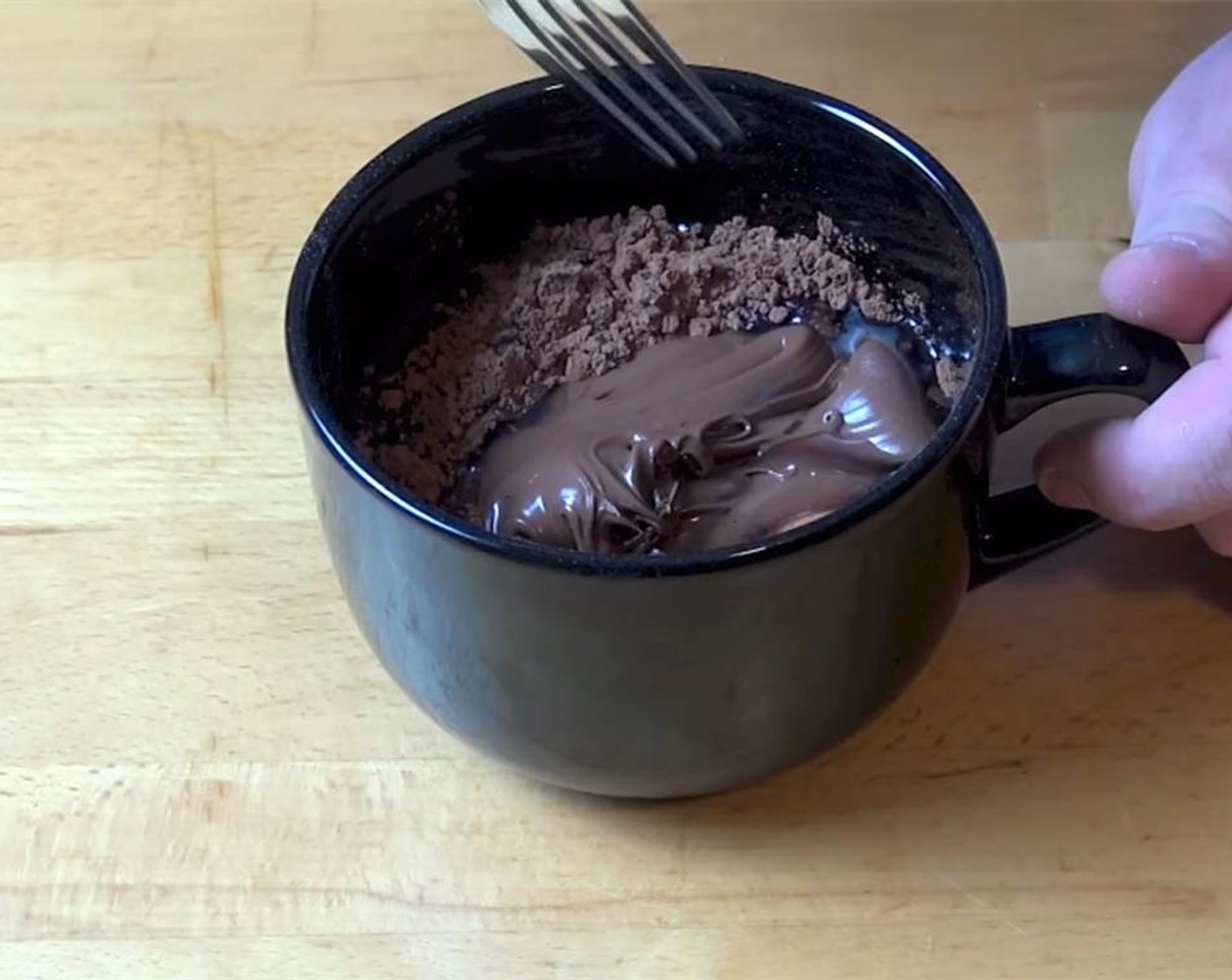step 5 Add Nutella® (3 Tbsp) and combine using a fork until no lumps appear.
