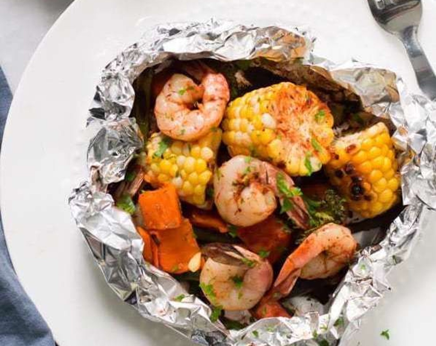 Shrimp Veggies Foil Packets