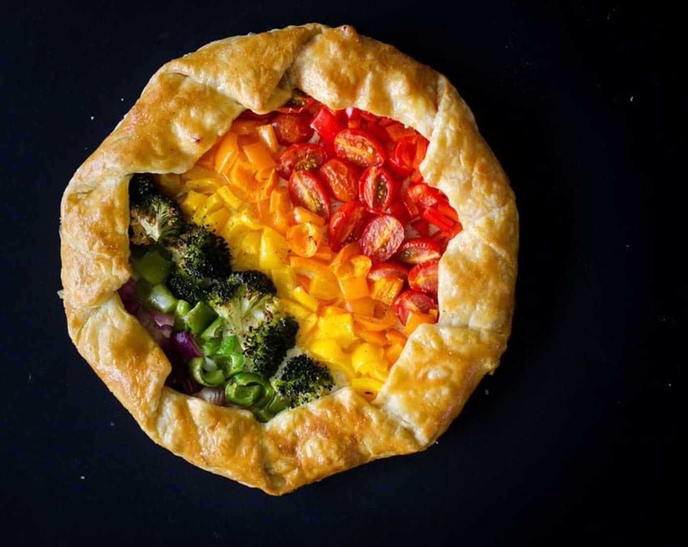 Rainbow Vegetable Tart