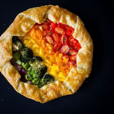 Rainbow Vegetable Tart Recipe | SideChef