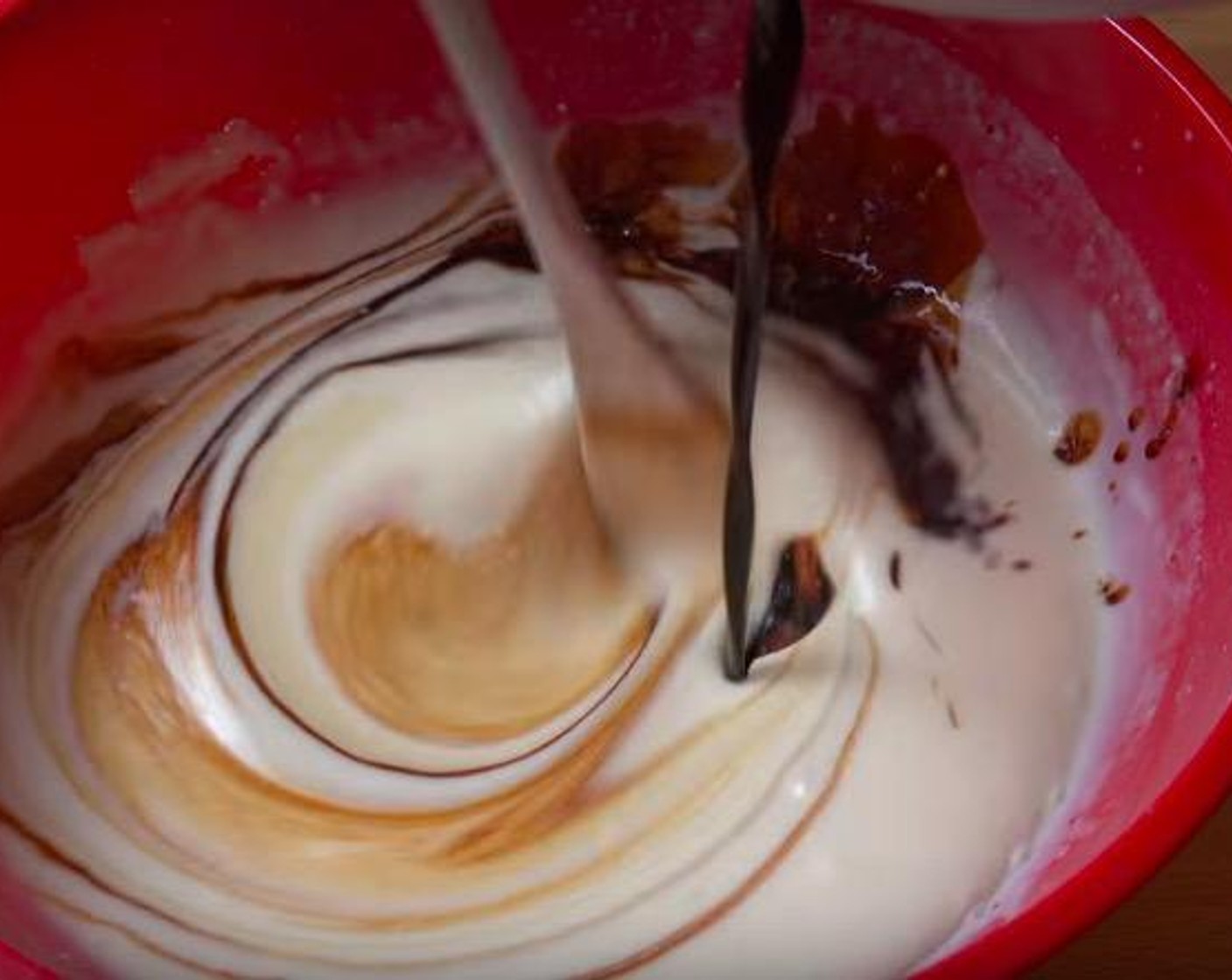 step 5 Stir in the chocolate mixture and the cooled coffee mixture.