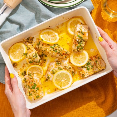 Baked Cod with Garlic Butter Sauce Recipe | SideChef
