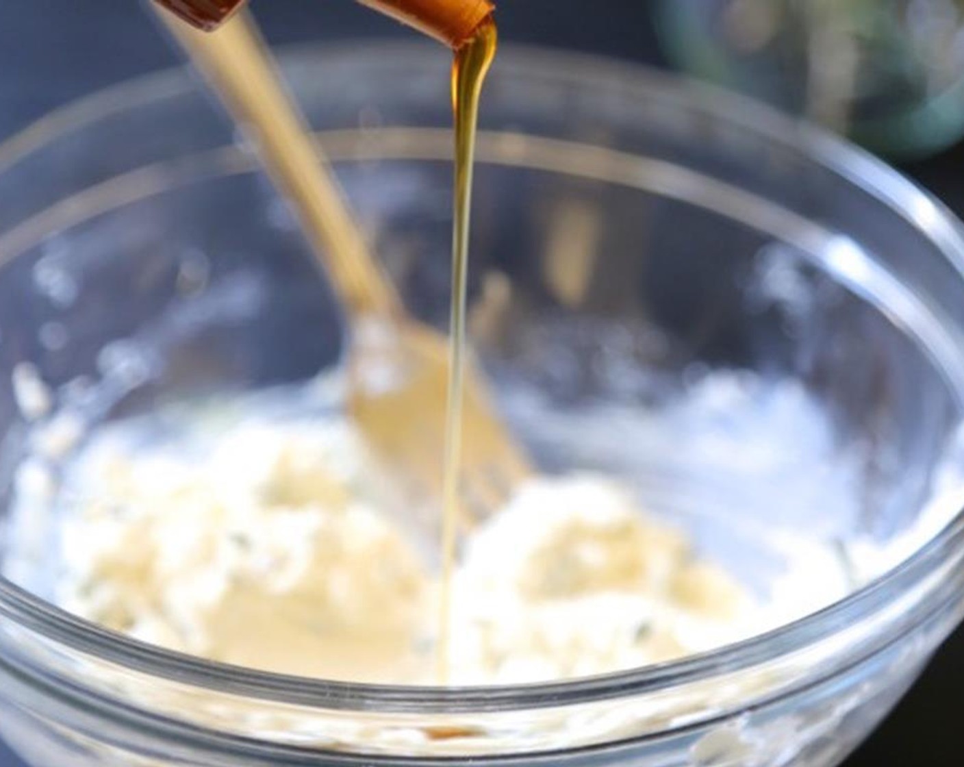 step 5 For the topping: in a bowl, combine Plain Goat Cheese Log (1 pckg), Fresh Rosemary (1 Tbsp), and Honey (1 tsp). Season with salt and pepper to taste.