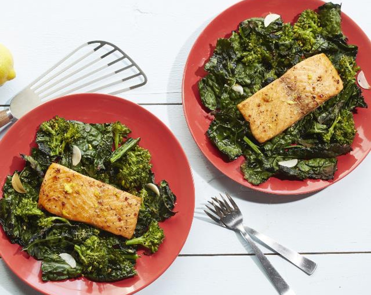 Teriyaki Salmon with Broccolini and Kale
