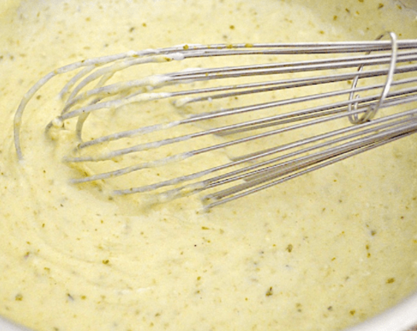 step 6 Then start on the Basil Pesto (2 Tbsp). Heat the Butter (3 Tbsp) in a medium saucepan over medium high heat and add the All-Purpose Flour (3 Tbsp) in with it. Whisk it together until the flour cooks off and it becomes thick and golden.