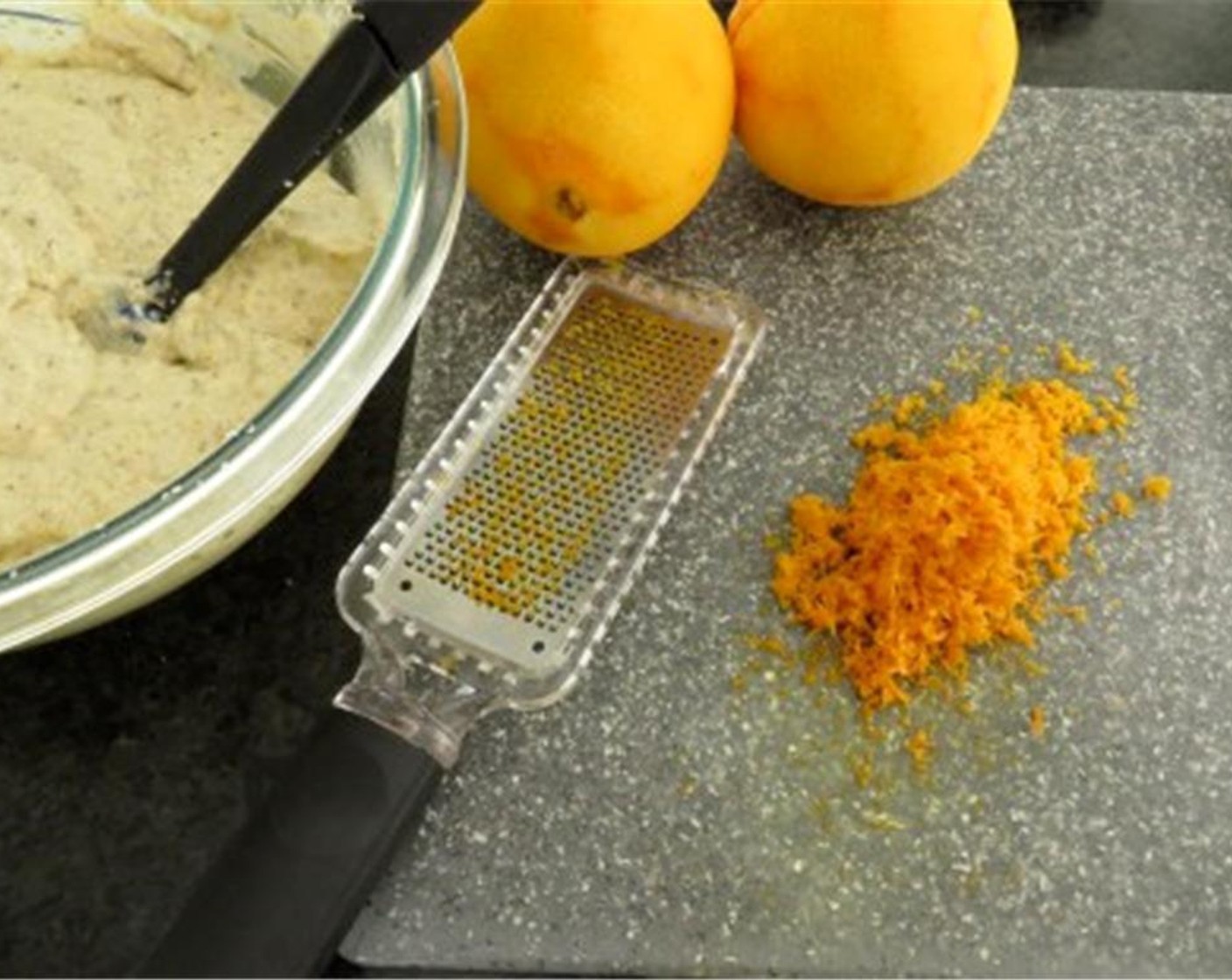 step 2 Zest and segment the Oranges (3). Bring the Unsalted Butter (1/2 cup) to room temperature.