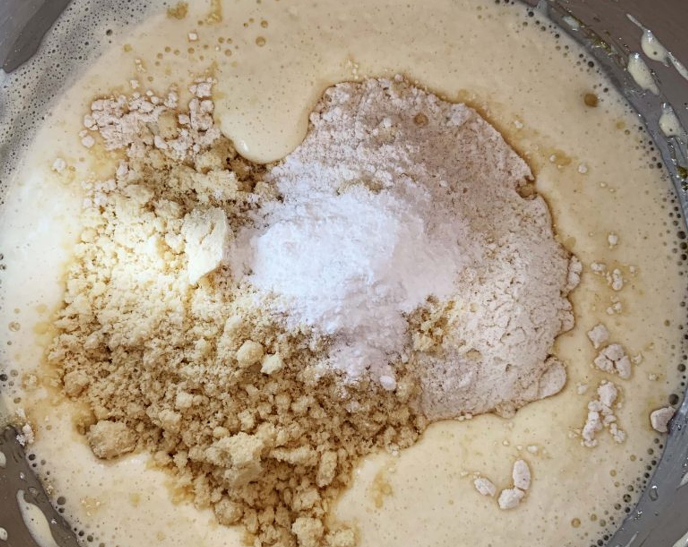 step 3 In a bowl whisk up Eggland's Best Classic Eggs (2) and Brown Sugar (1/2 cup) until light and foamy.