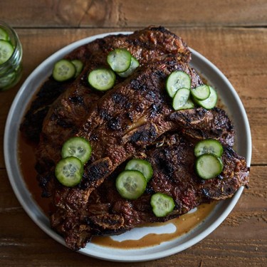 Grilled Beef Short Ribs with Quick Pickles Recipe | SideChef