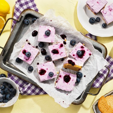 Blueberry & Coconut Frozen Cheesecake Bars Recipe | SideChef