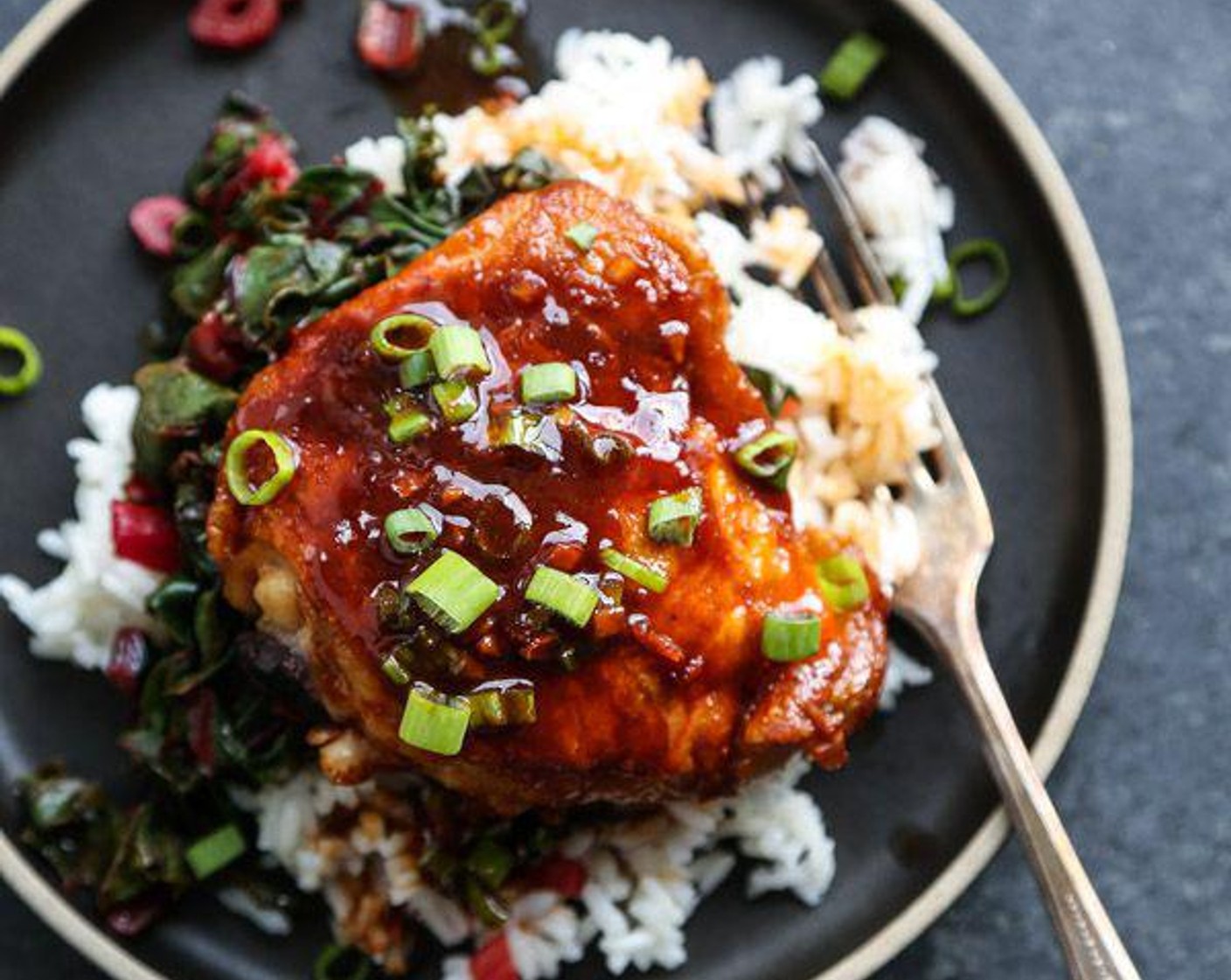 One Pan Korean Spicy Chicken Thighs with Gluten-Free Gochujang Sauce