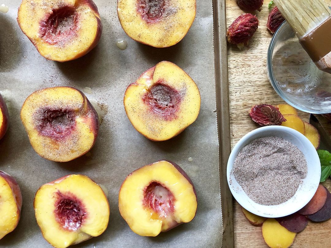 中古☆クリームピーチ☆creampeach☆富士山☆食卓☆星座☆マステ Cheesecake-Stuffed Peach Halves Recipe | SideChef