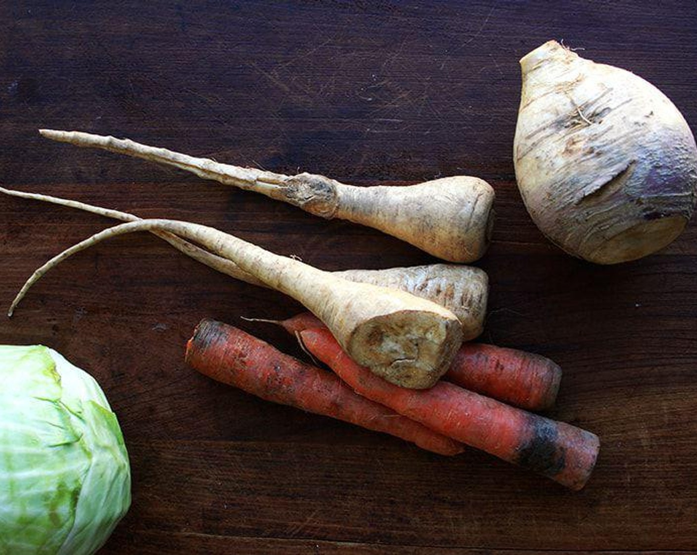 step 2 Peel Mixed Vegetables (to taste) if appropriate. Cut them into uniform pieces, sticks or cubes or whatever you like. Cut cabbage into wedges keeping the core intact if possible.