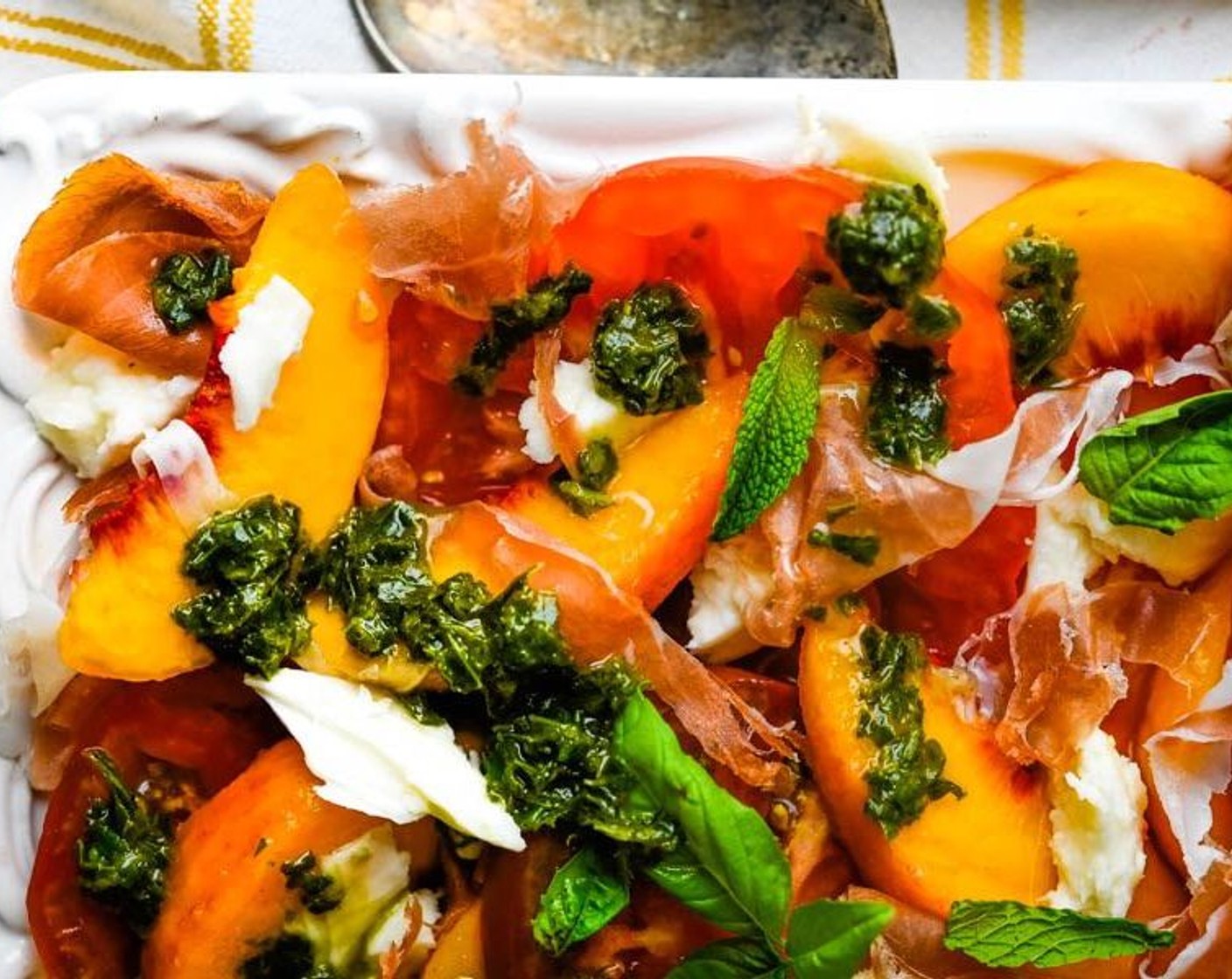 Peach Caprese with Herb Dressing