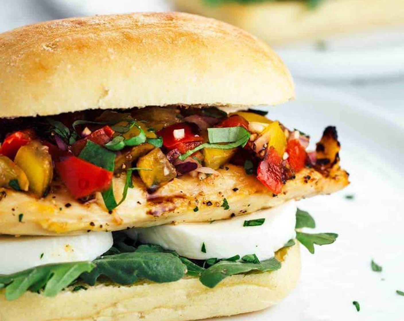 Italian Grilled Chicken Bruschetta Sandwich