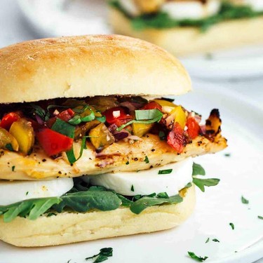 Italian Grilled Chicken Bruschetta Sandwich Recipe | SideChef
