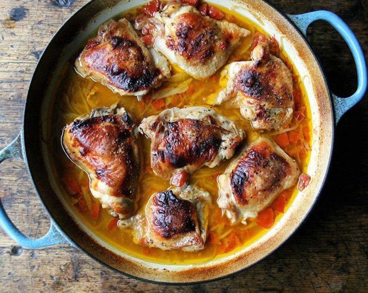 step 8 Remove pan from the oven, and transfer chicken to a plate to rest.