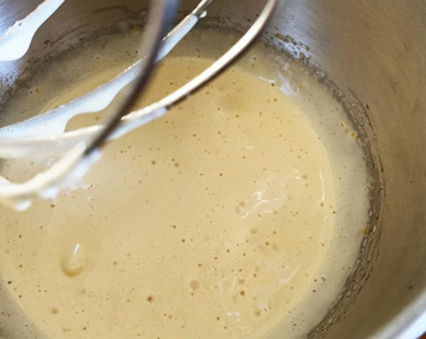 step 2 In a bowl whisk up Eggs (2) and Brown Sugar (1/2 cup) until foamy and light.