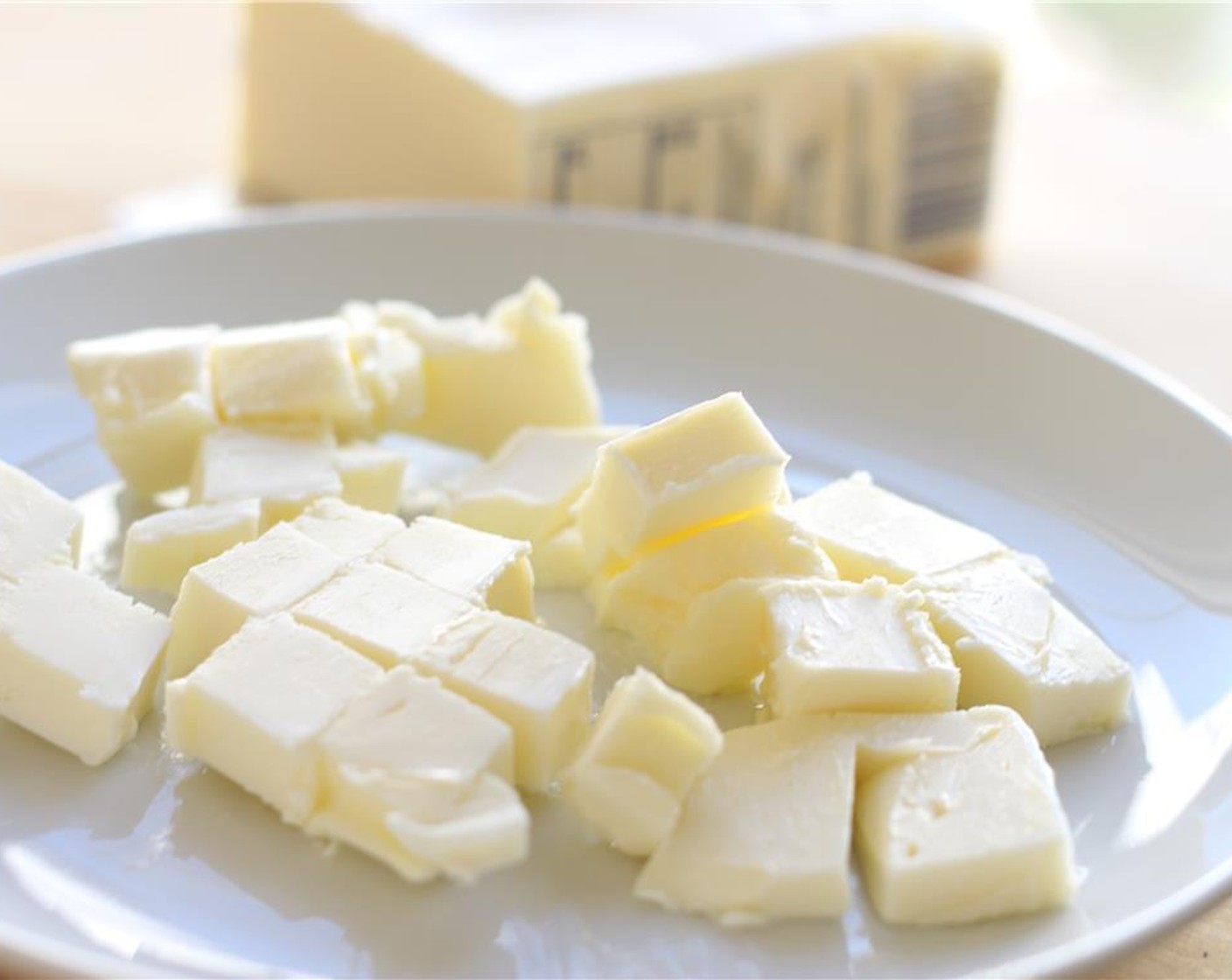 step 2 Cut the room temperature Unsalted Butter into small pieces.