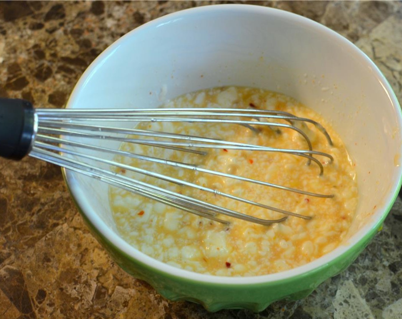 step 8 Combine Mayonnaise (1/2 cup), Sweet Chili Sauce (1/4 cup), zest and juice from Oranges (2) and whisk together.