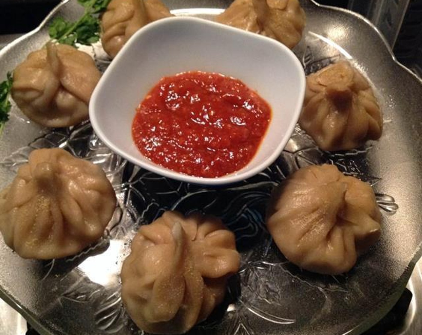 Singed Chicken Momos Recipe