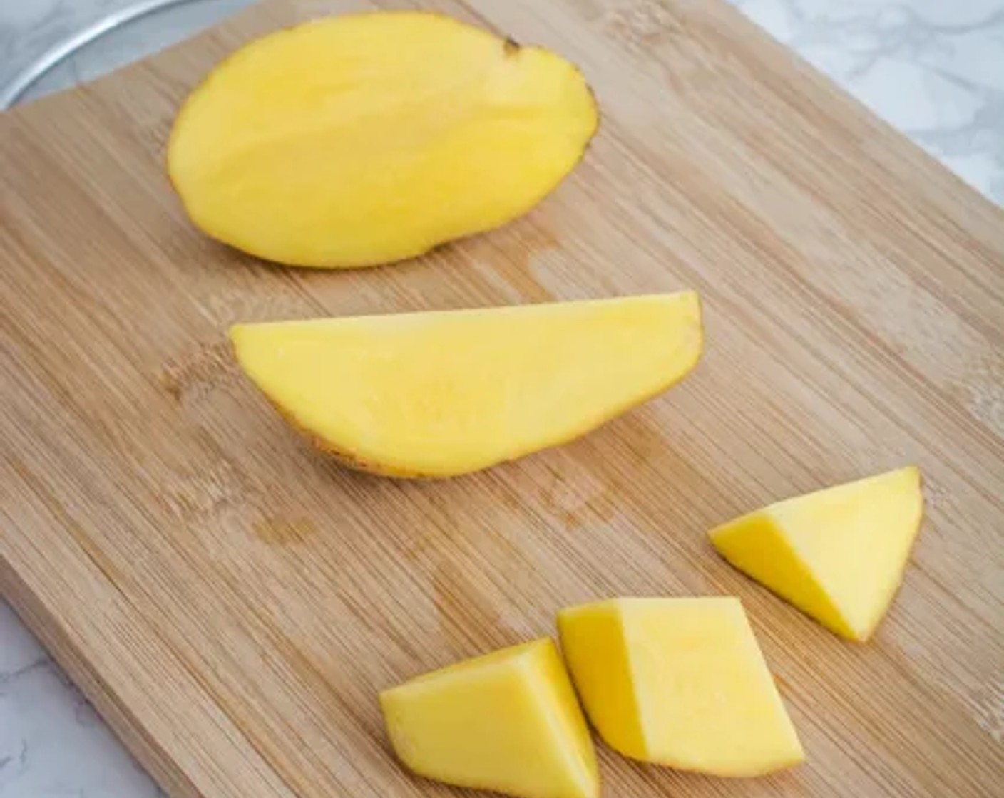 step 2 Scrub and wash the Yukon Gold Potatoes (6 cups) (skin on), then cut them into bite-sized pieces. Place the potatoes in a large mixing bowl or large Ziploc bag.