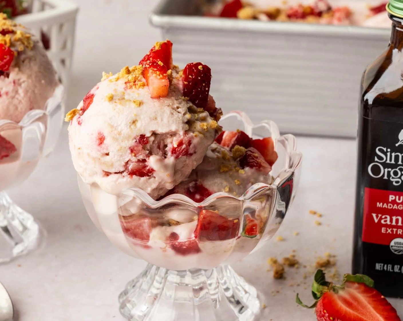 Strawberry Cheesecake Cottage Cheese Ice Cream