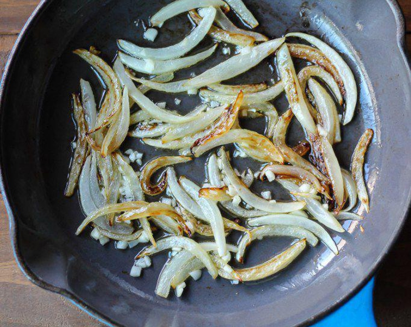 step 2 Add Garlic (1 clove) and saute for 1 minute.