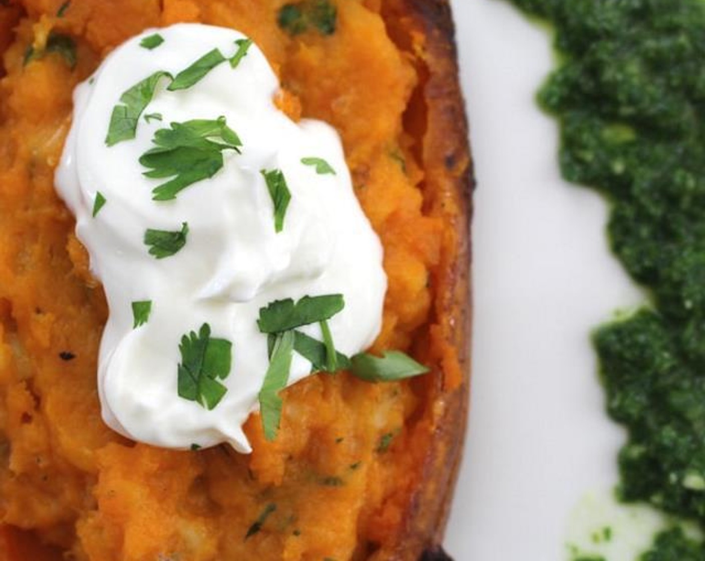 Spicy Twice Baked Sweet Potatoes