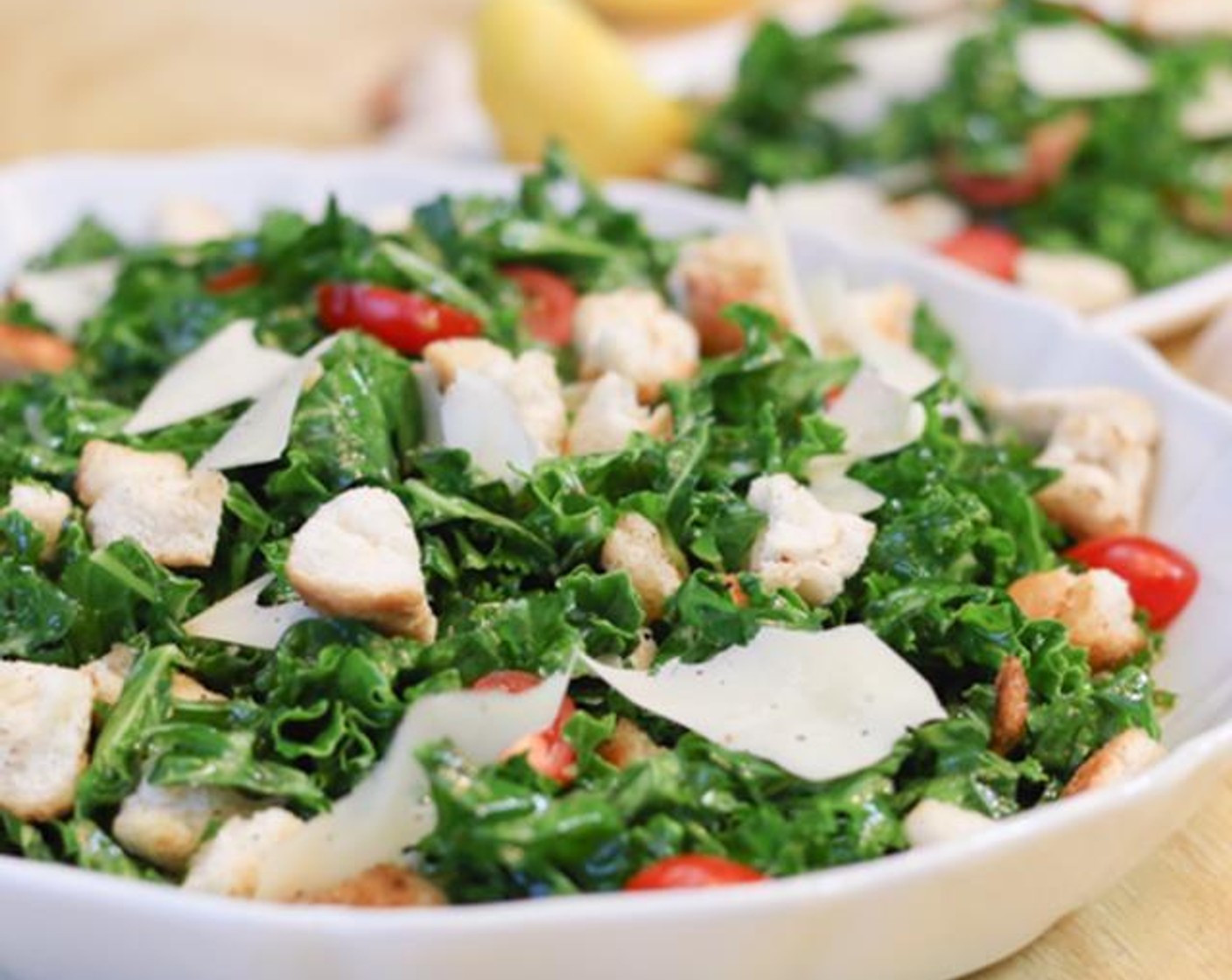 Kale Salad with Garlic Croutons