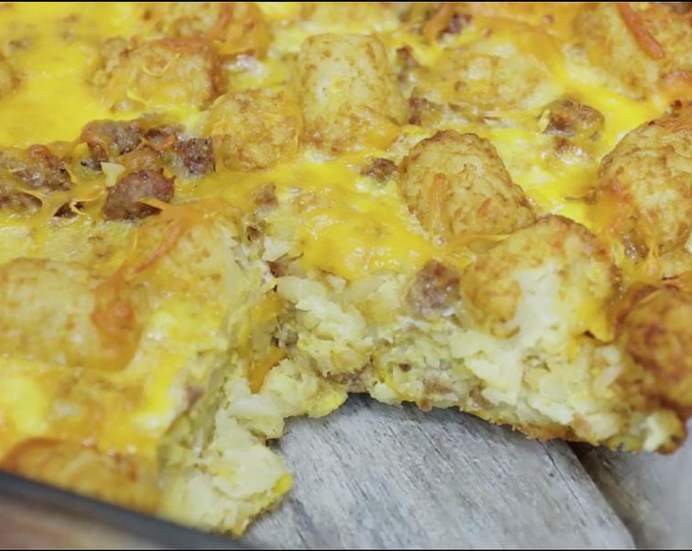 Tater Tot Sausage Breakfast Casserole