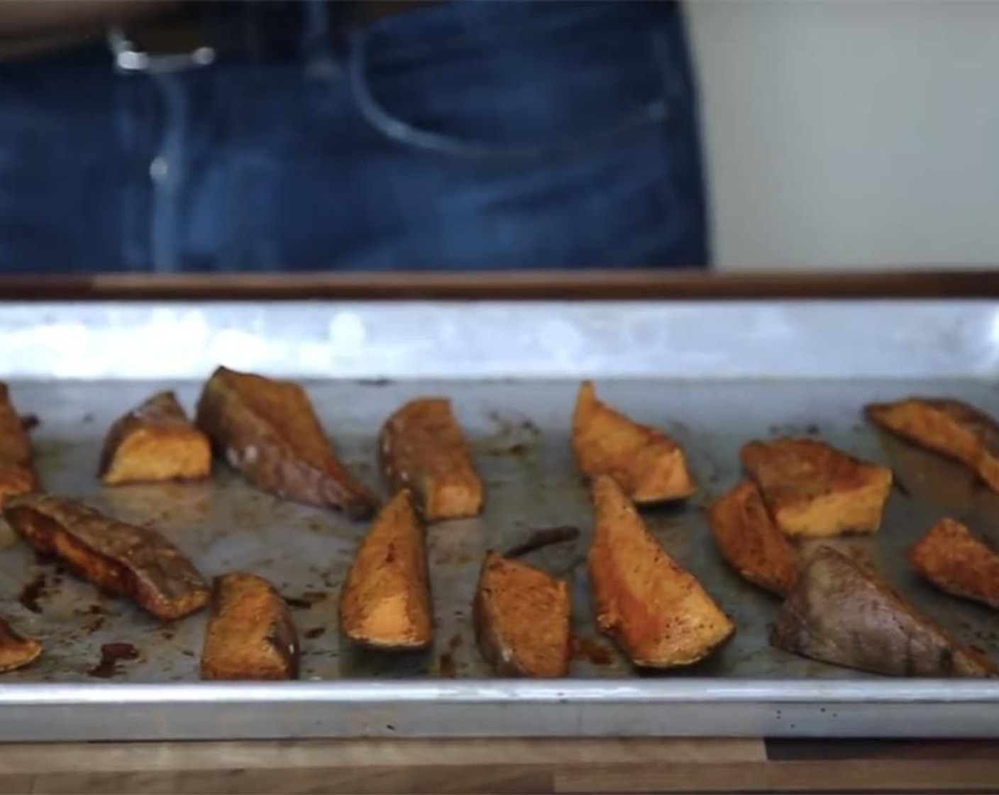 step 12 Meanwhile, check on the sweet potatoes and if they are fork tender, remove them from the oven.