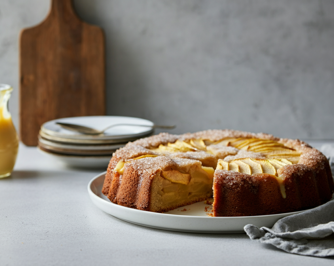 step 9 Allow the cake to cool in the pan for 10 minutes, then transfer to a wire rack to cool completely. Serve warm or at room temperature, topped with custard or whipped cream if desired.