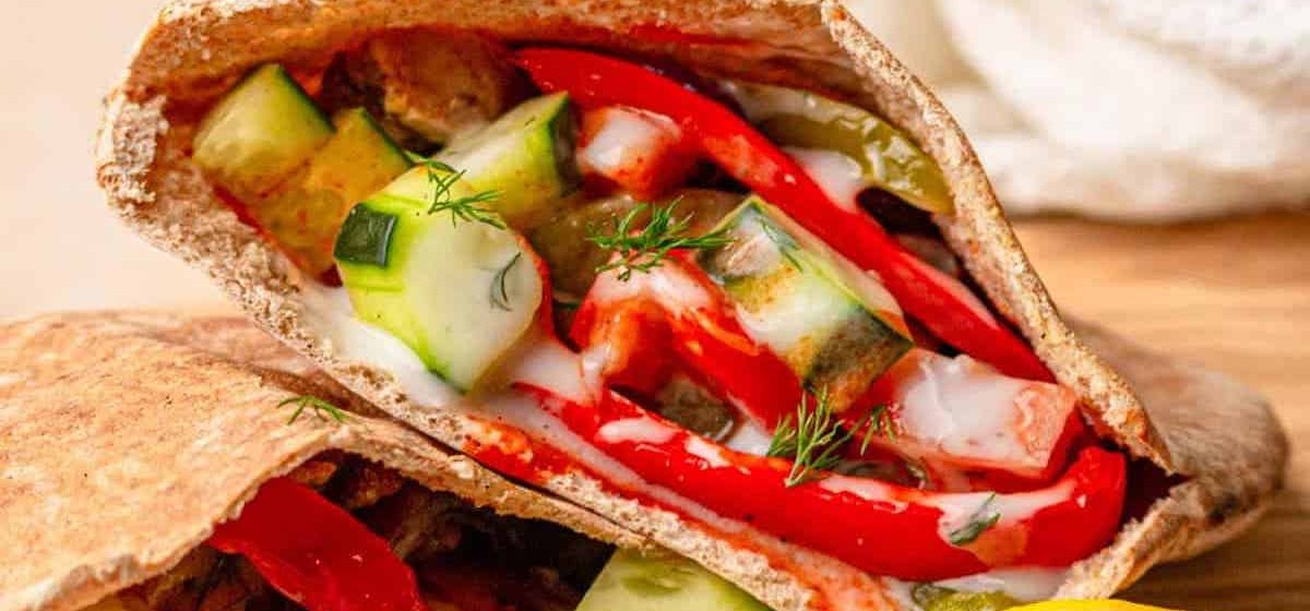 Healthy MediterraneanStyle Chicken Pita Pockets Recipe SideChef