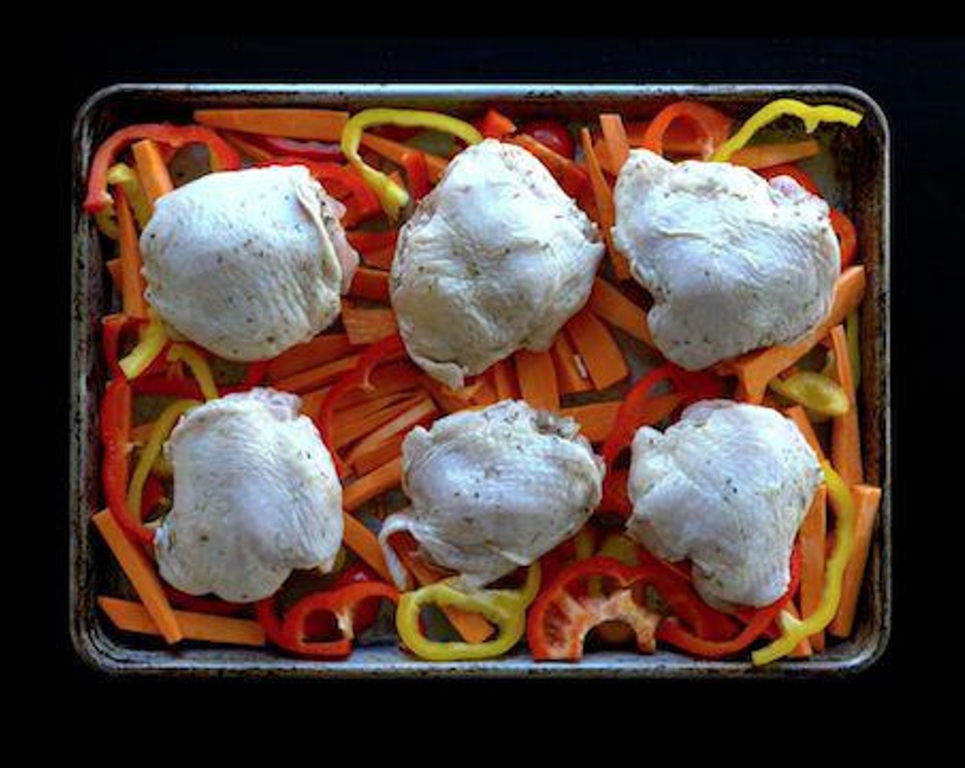 step 4 Top with the Orange (1), then top each orange slice with one piece of chicken.