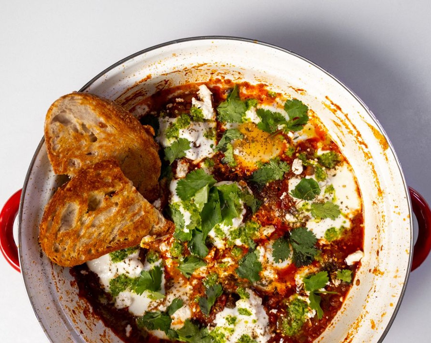 Meatball Shakshuka with Spicy Zhoug